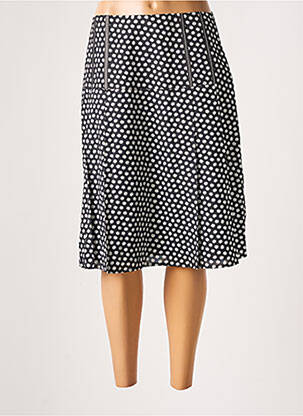 Jupe mi-longue doublure textile noir FRANK EDEN femme