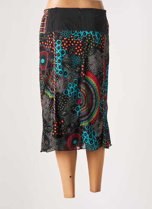 Jupe mi-longue doublure textile noir GUY DUBOUIS femme
