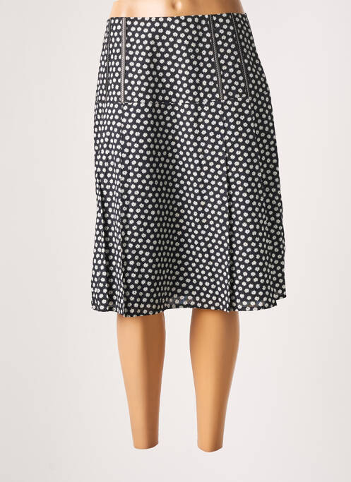 Jupe mi-longue doublure textile noir FRANK EDEN femme