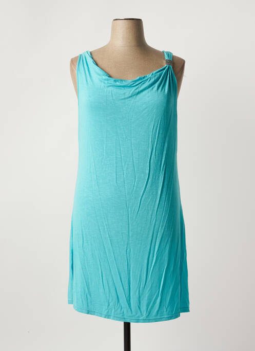 Chemise de nuit stretch bleu VANIA femme