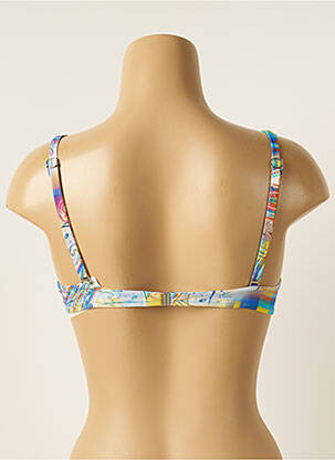 Haut de maillot de bain stretch haut soutien-gorge balconnet bleu ANTIGEL femme