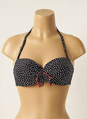 Haut de maillot de bain stretch haut soutien-gorge balconnet noir ANTIGEL femme