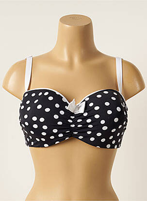 Haut de maillot de bain stretch haut soutien-gorge balconnet noir ANTIGEL femme