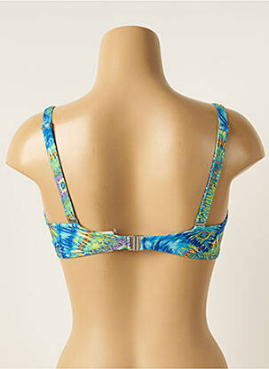 Haut de maillot de bain stretch haut soutien-gorge emboitant bleu ANTIGEL femme