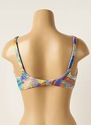 Haut de maillot de bain stretch haut soutien-gorge emboitant bleu ANTIGEL femme