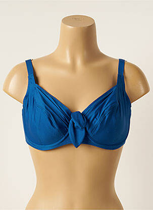 Haut de maillot de bain stretch haut soutien-gorge emboitant bleu ANTIGEL femme