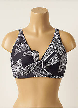 Haut de maillot de bain stretch haut soutien-gorge emboitant noir ANTIGEL femme
