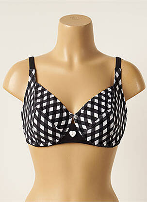 Haut de maillot de bain stretch haut soutien-gorge emboitant noir ANTIGEL femme