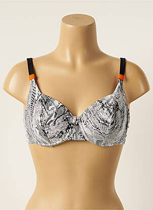 Haut de maillot de bain stretch haut soutien-gorge emboitant gris SIMONE PERELE femme