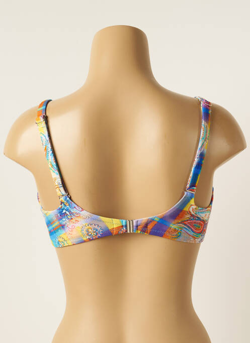 Haut de maillot de bain stretch haut soutien-gorge emboitant bleu ANTIGEL femme