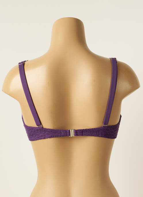 Haut de maillot de bain stretch haut soutien-gorge emboitant violet ANTIGEL femme