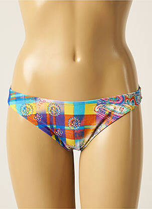 Bas de maillot de bain imprimé fantaisie culotte bleu ANTIGEL femme