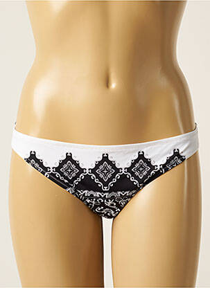 Bas de maillot de bain imprimé fantaisie culotte noir ANTIGEL femme