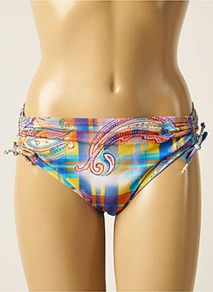 Bas de maillot de bain imprimé fantaisie bikini bleu ANTIGEL femme