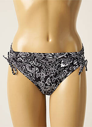 Bas de maillot de bain imprimé fantaisie bikini noir ANTIGEL femme