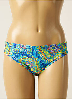 Bas de maillot de bain imprimé fantaisie culotte bleu ANTIGEL femme