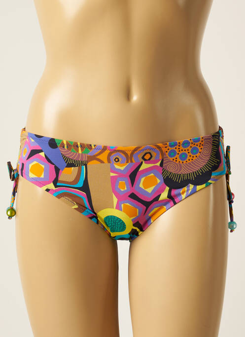 Bas de maillot de bain imprimé fantaisie bikini bleu ANTIGEL femme