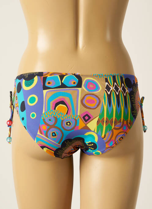 Bas de maillot de bain imprimé fantaisie bikini bleu ANTIGEL femme