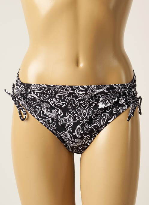 Bas de maillot de bain imprimé fantaisie bikini noir ANTIGEL femme