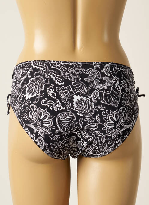 Bas de maillot de bain imprimé fantaisie bikini noir ANTIGEL femme