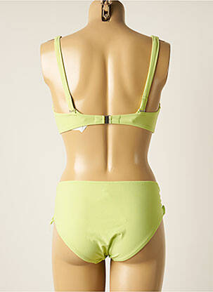 Maillot de bain 2 pièces stretch haut triangles vert LISE CHARMEL femme