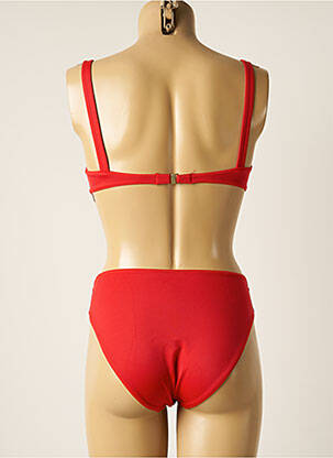 Maillot de bain 2 pièces stretch haut soutien-gorge emboitant rouge TROPIC femme