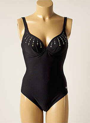 Maillot de bain 1 pièce stretch haut soutien-gorge balconnet noir BARBARA femme
