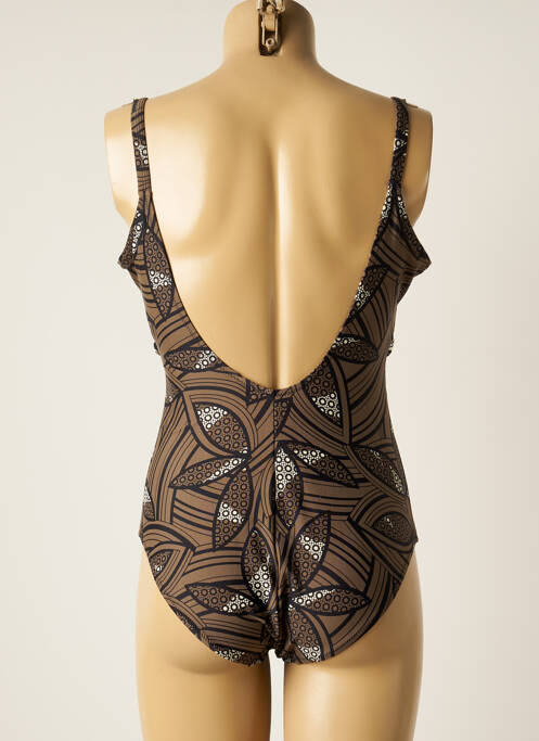 Maillot de bain 1 pièce marron ROSE POMME pour femme