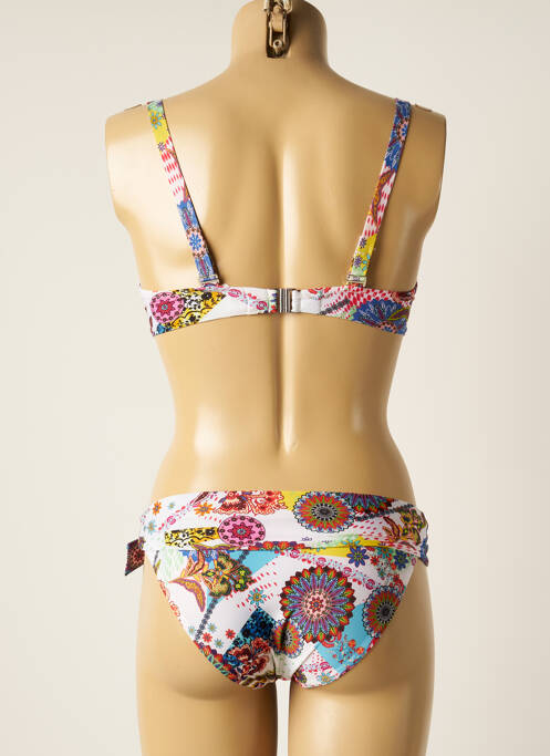 Maillot de bain 2 pièces blanc ANTIGEL pour femme