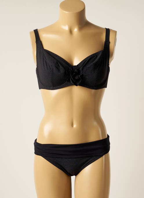 Maillot de bain 2 pièces noir ANTIGEL pour femme