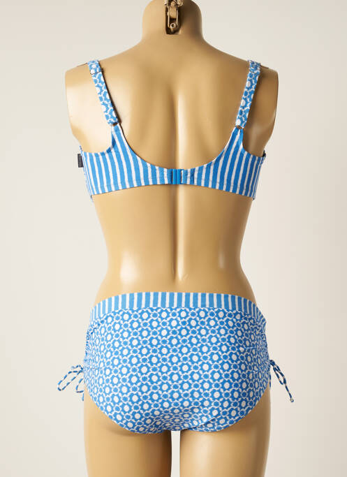 Maillot de bain 2 pièces stretch haut soutien-gorge emboitant bleu ROSA FAIA femme