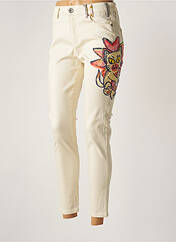 Pantalon slim beige DESIGUAL pour femme seconde vue