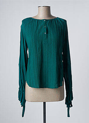 Blouse col rond manches longues vert STELLA FOREST femme