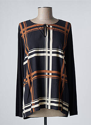 Pull col rond manches longues noir NINATI femme