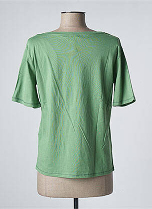 T-shirt coupe droite manches courtes vert YERSE femme