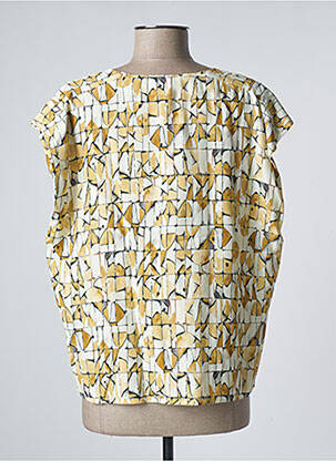 Blouse tissage popeline manches courtes jaune SITA MURT femme
