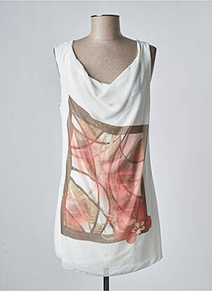 Tunique sans manche légère et transparente blanc JUST BE femme