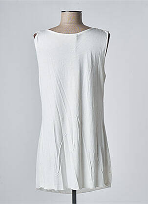 Tunique sans manche légère et transparente blanc JUST BE femme
