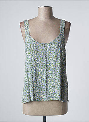 Top coupe fluide sans manche bleu YERSE femme