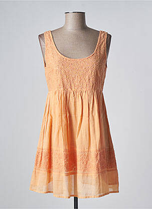 Robe courte orange MAI 68 pour femme