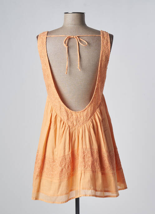 Robe courte sans manche sans manche orange MAI 68 femme