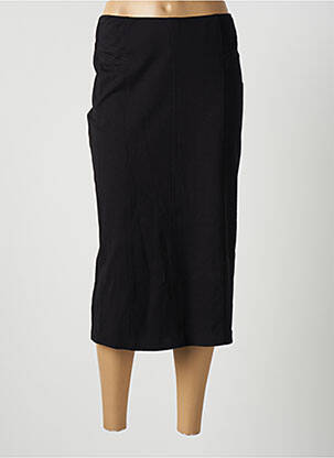 Jupe mi-longue stretch noir FRANK WALDER femme