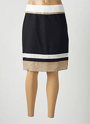 Jupe mi-longue coupe droite noir DECA femme