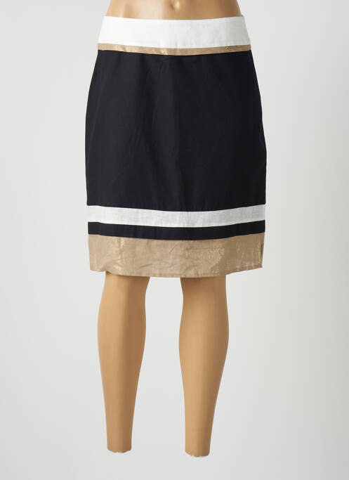 Jupe mi-longue coupe droite noir DECA femme
