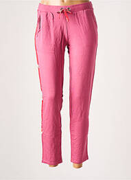 Jegging broderie galons latéraux taille normale rose BANANA MOON femme
