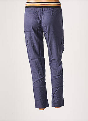 Pantalon cargo tissage popeline taille normale bleu BANANA MOON femme