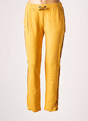Jegging broderie galons latéraux taille normale jaune BANANA MOON femme