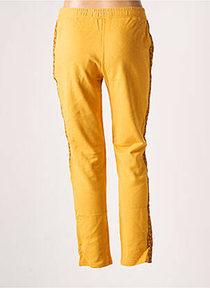 Jegging broderie galons latéraux taille normale jaune BANANA MOON femme