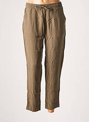 Jegging broderie galons latéraux taille normale vert BANANA MOON femme