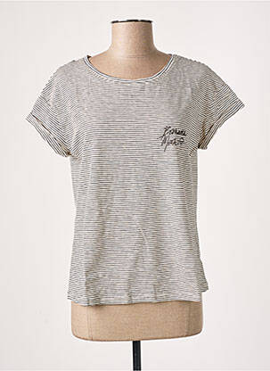 Top tissage jersey manches courtes gris BANANA MOON femme